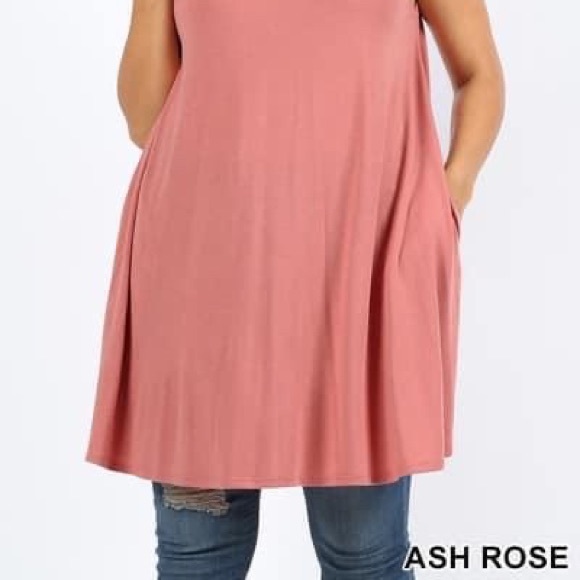 C̺͆L̺͆E̺͆A̺͆R̺͆A̺͆N̺͆C̺͆E̺͆ PLUS SIZE Ash Rose Tunic - Picture 2 of 2